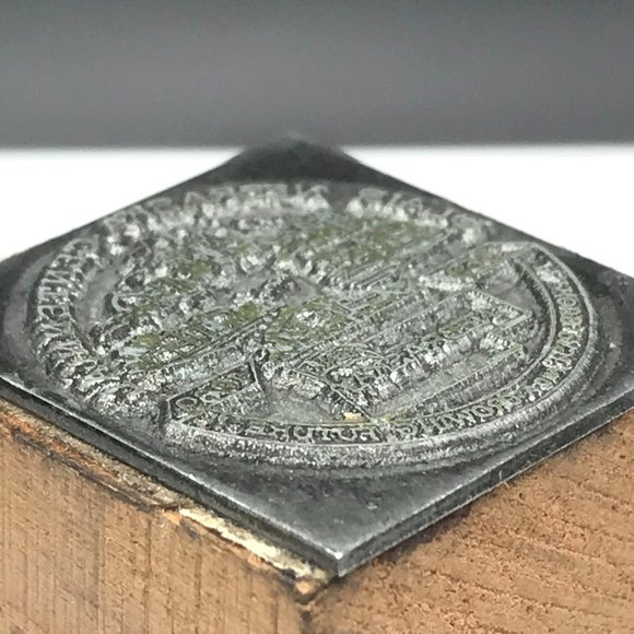 Blair Nebraska Centennial Printers Block, Vintage 1969 Metal Letterpress, USA - Picture 5 of 5